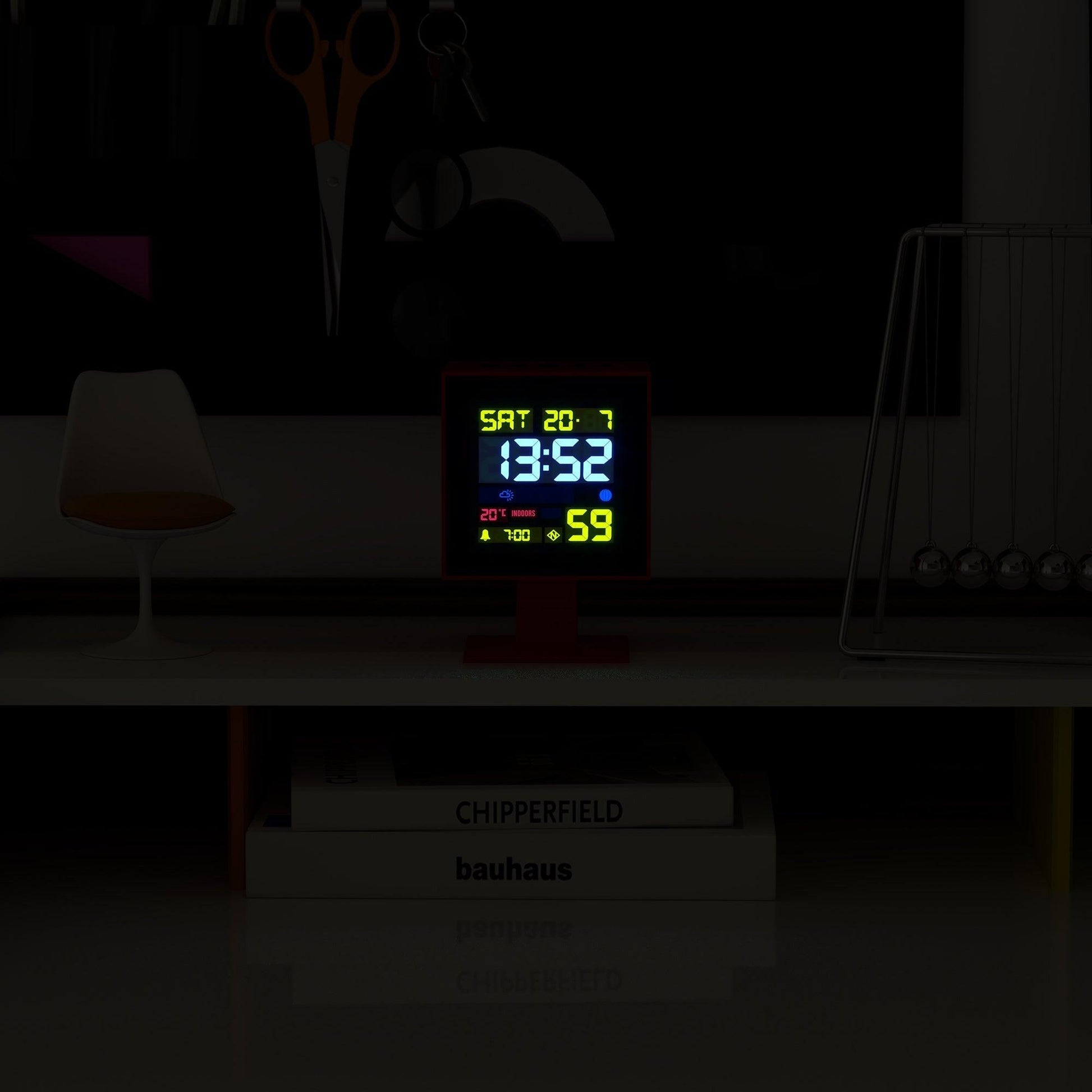 Newgate Monolith Lcd Alarm Clock Fire Engine Red*-Newgate-Mood